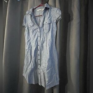 Derek Heart Chambray Shirt Dress